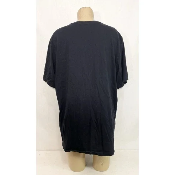 Coach Tee T Shirt XL X Large 51” Scoop Neck Short Sleeve Black White Embroidery - Picture 3 of 5